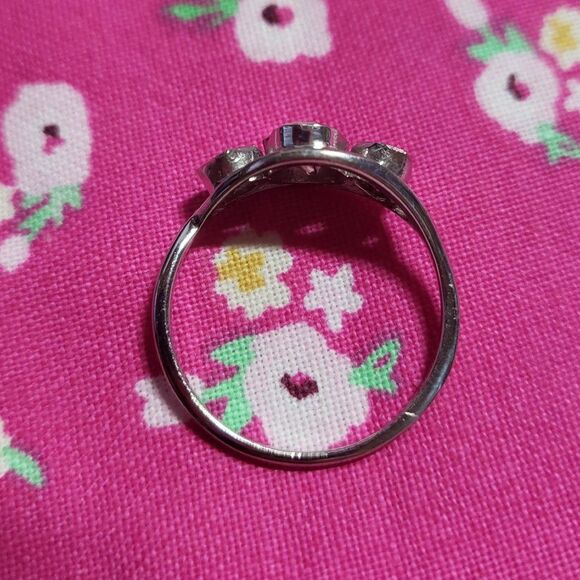 Natural Polki Diamond Sterling Silver Trilogy Ring - Picture 5 of 6